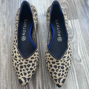 Rothy’s The Point Leopard Flats - Size 9.5